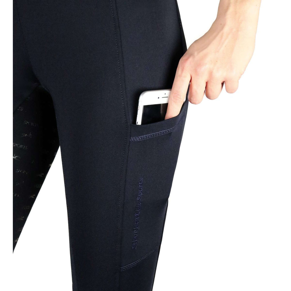 Schockemöhle Leggings da Equitazione Equinox Pocket Full Grip Ocean