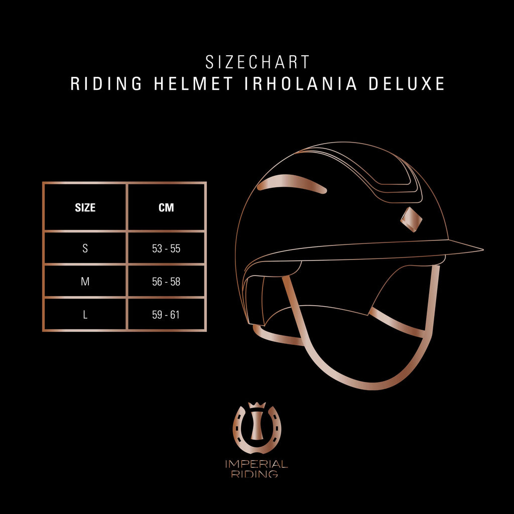 Imperial Riding Casco da equitazione IRHOlania Deluxe Big Visor Scintillio nero