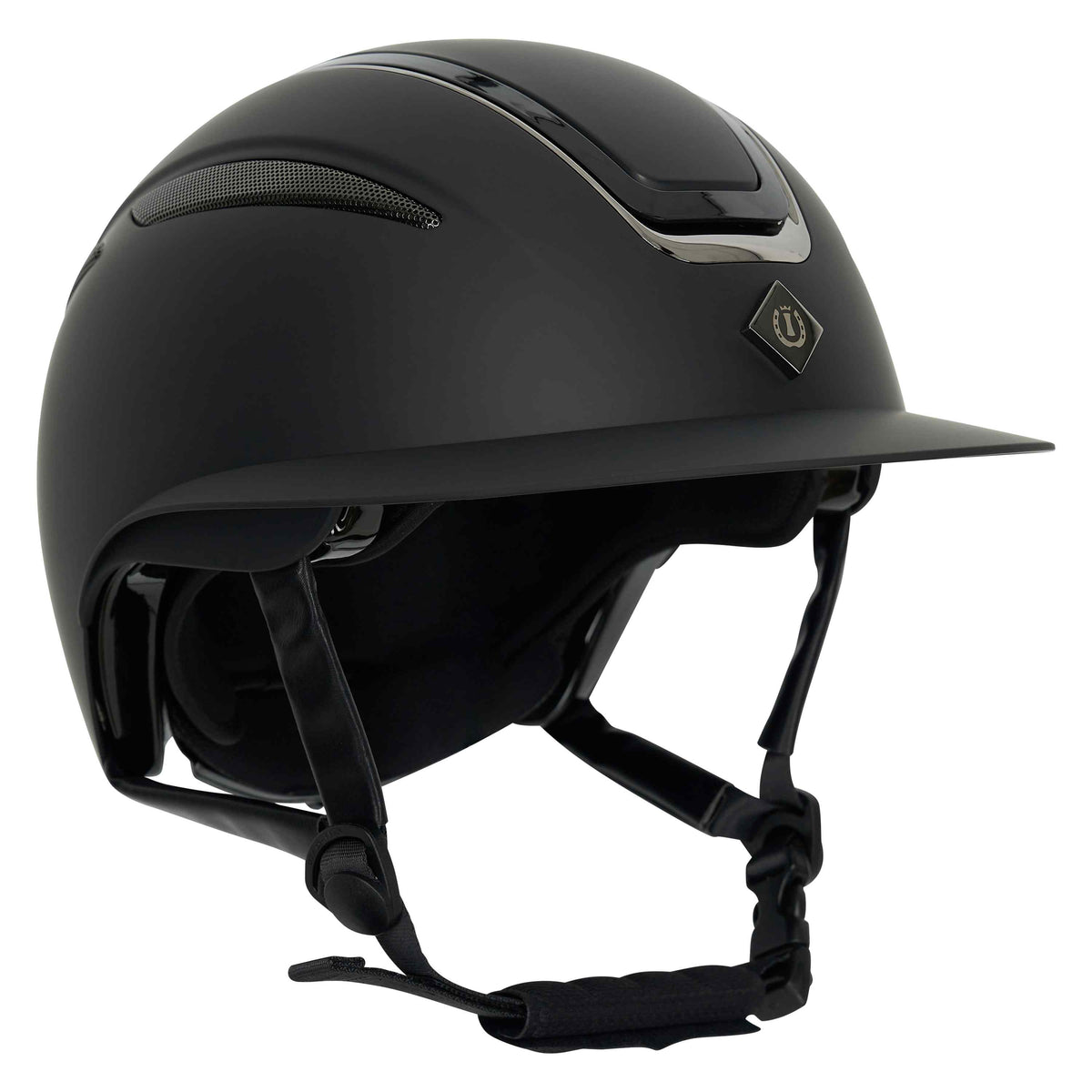 Imperial Riding Casco da equitazione IRHOlania Deluxe Big Visor Nero