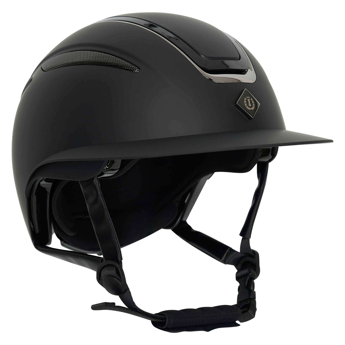 Imperial Riding Casco da equitazione IRHOlania Deluxe Big Visor Nero