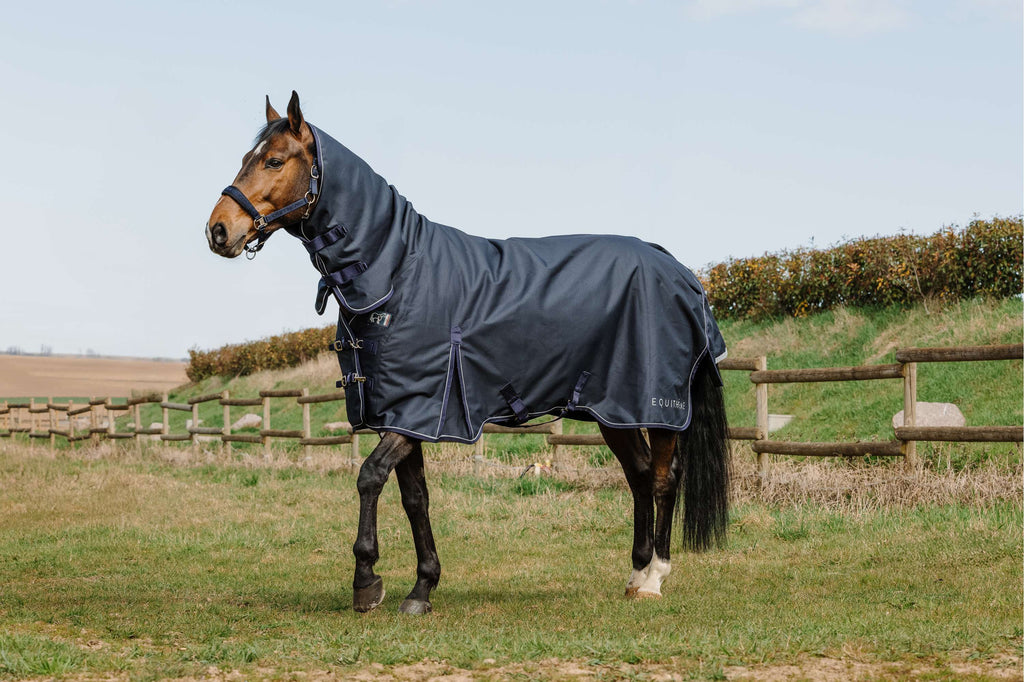 EQUITHÈME Copricollo Anatomic Aisance 1200D 0g Blu Navy