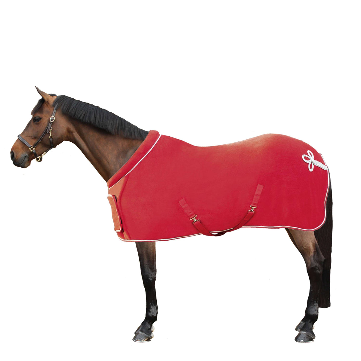 HKM Coperta in Pile Rosso scuro
