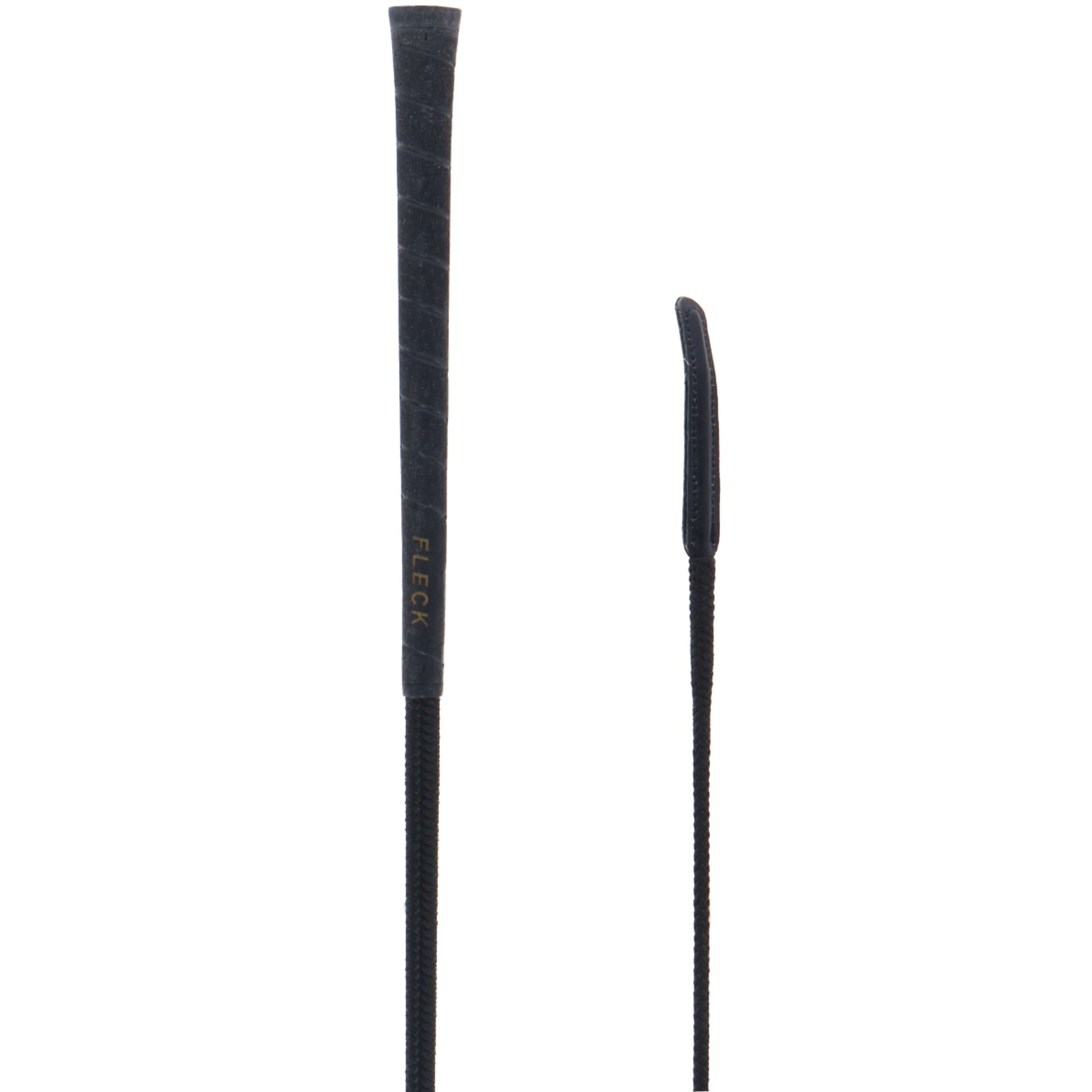 Fleck Frustino da dressage con impugnatura in cuoio Fleck Nero Fleck Frustino da dressage con impugnatura in cuoio Fleck Nero