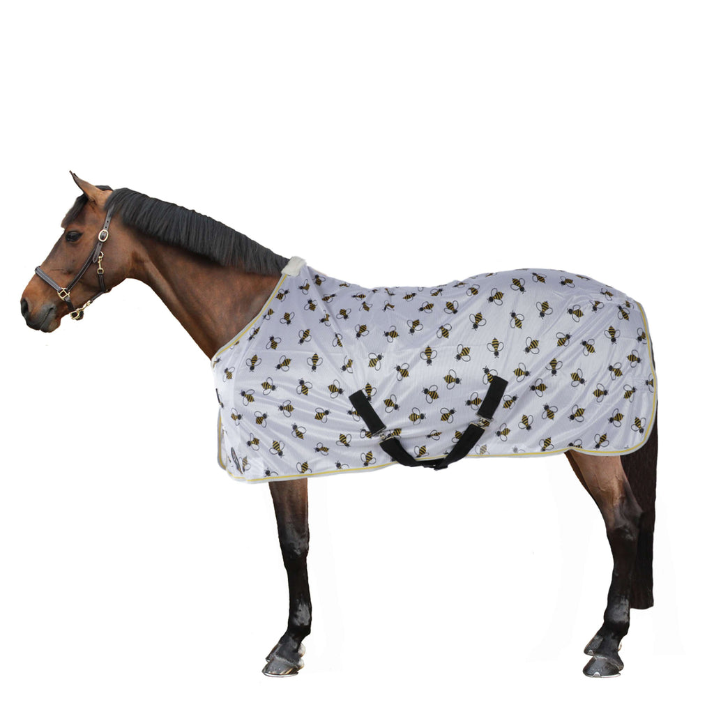 HKM Coperta Antimosche Bee Bianco/Giallo