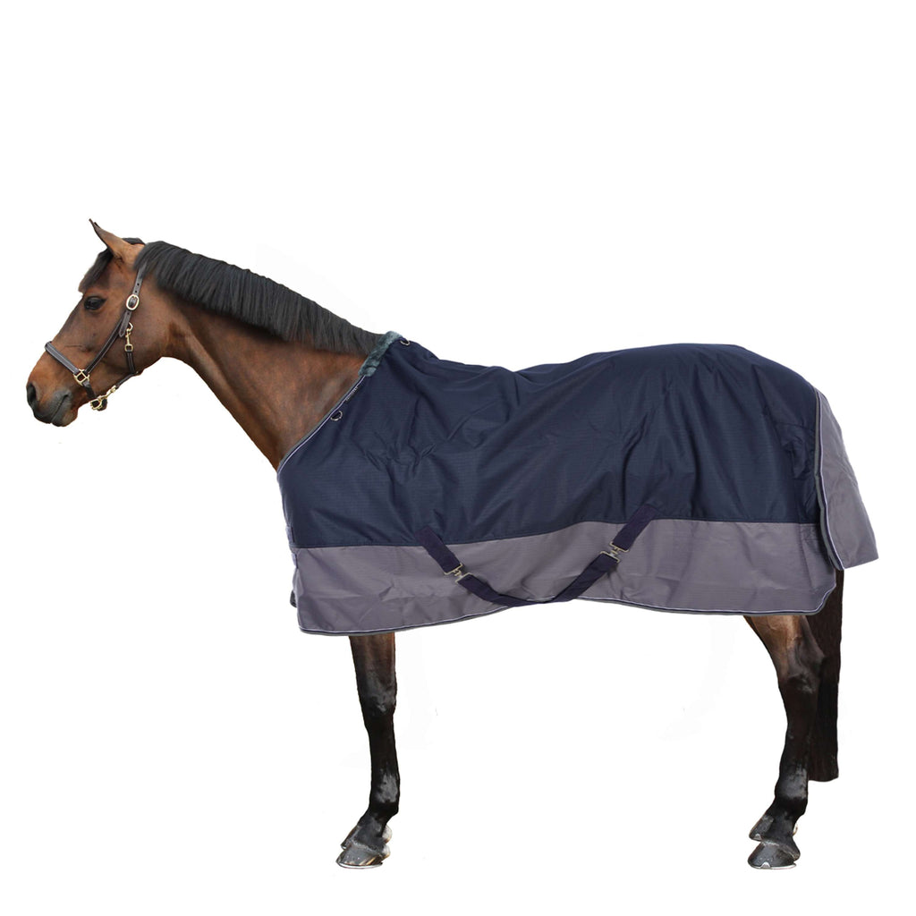 EQUITHÈME Coperta Impermeabile Tyrex 600D Punti blu scuro/grigi