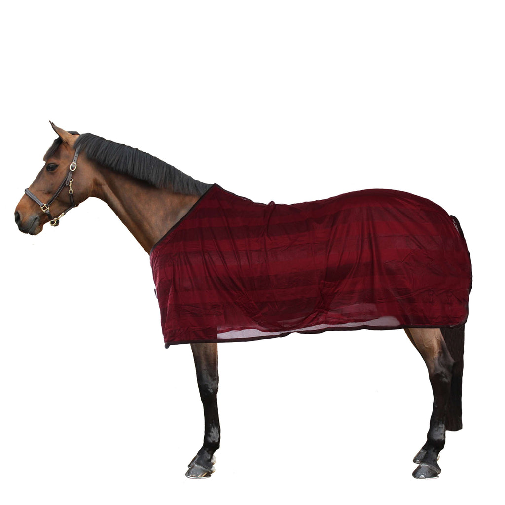 Kavalkade Coperta Antimosche Stripe Bordeaux