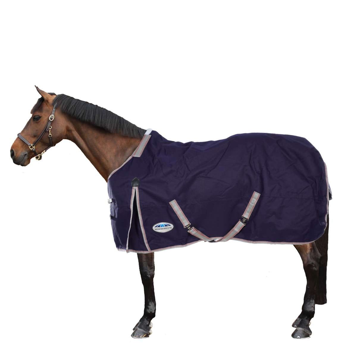 Weatherbeeta Coperta Impermeabile Comfitec Essential Detach-A-Neck Lite Plus 1200D 50g Navy/Silver/Red