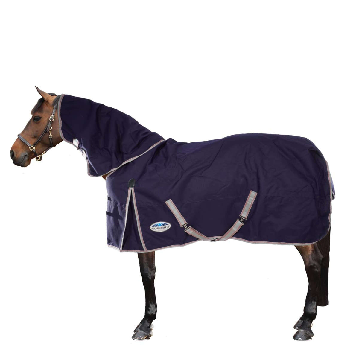 Weatherbeeta Coperta Impermeabile Comfitec Essential Detach-A-Neck Lite Plus 1200D 50g Navy/Silver/Red