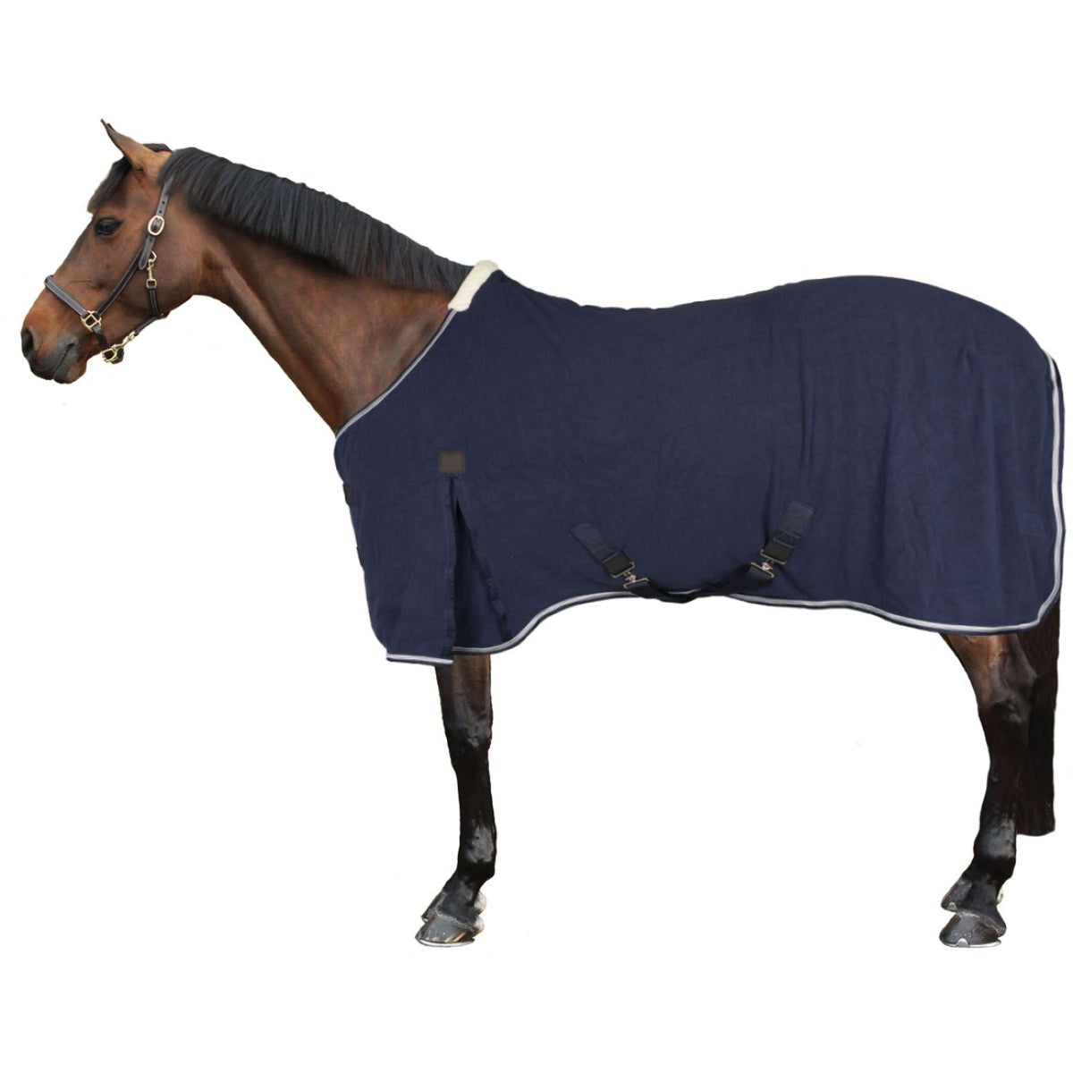 EQUITHÈME Coperta in Pile Vague Navy