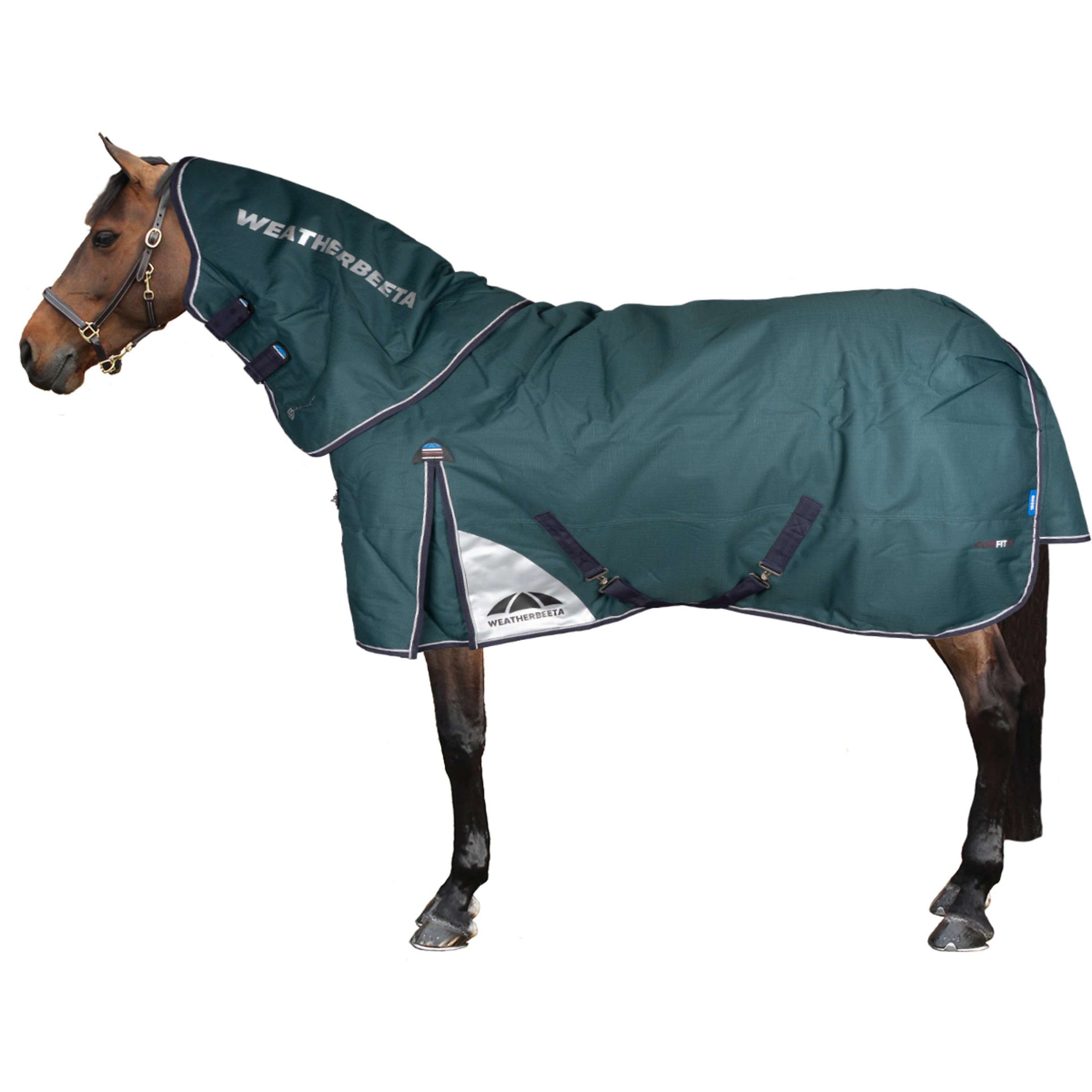 WeatherBeeta ComFiTec Plus Dynamic Turnout Detach-A-Neck 220 g Forest Green/Navy WeatherBeeta ComFiTec Plus Dynamic Turnout Detach-A-Neck 220 g Forest Green/Navy