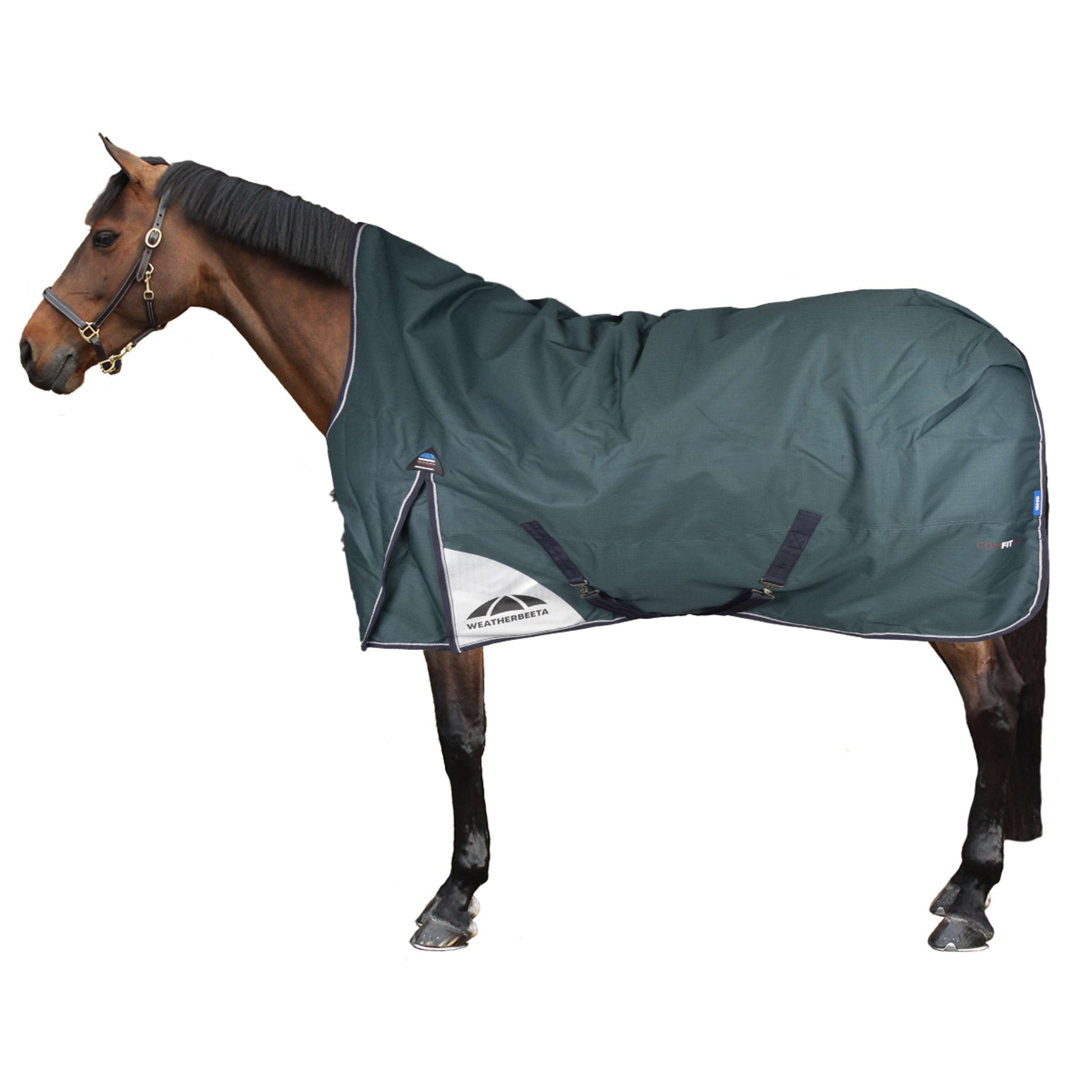 WeatherBeeta ComFiTec Plus Dynamic Turnout High Neck 220 g Forest Green/Navy WeatherBeeta ComFiTec Plus Dynamic Turnout High Neck 220 g Forest Green/Navy