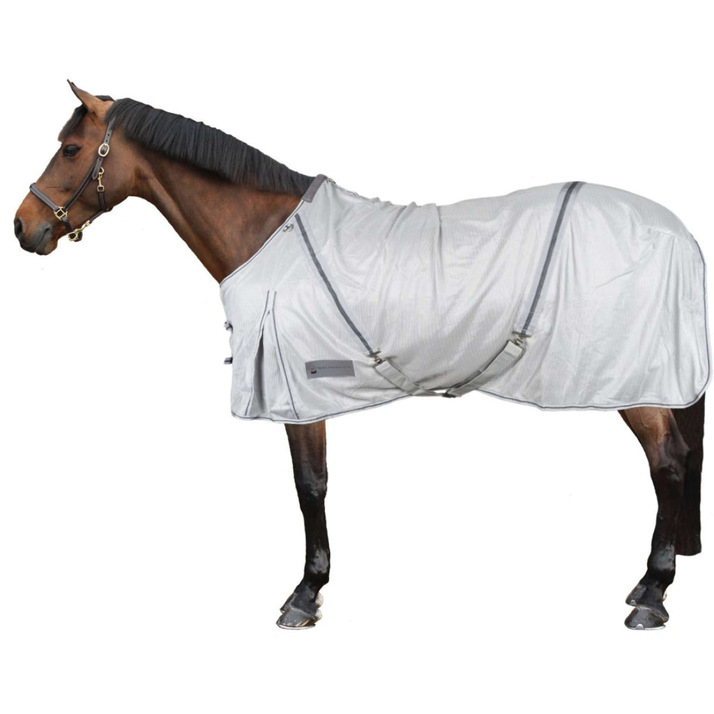 Waldhausen Coperta Antimosche Protect con Collo Staccabile Grigio argento/Grigio