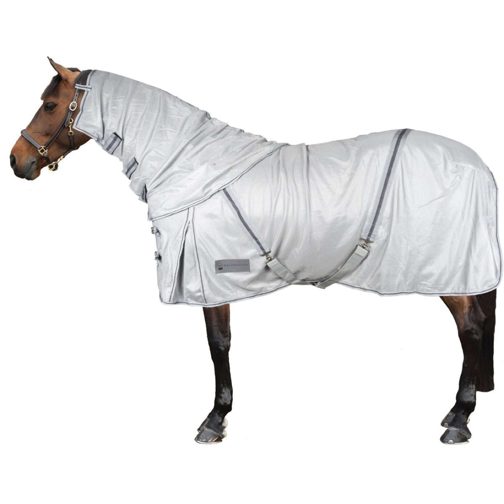Waldhausen Coperta Antimosche Protect con Collo Staccabile Grigio argento/Grigio