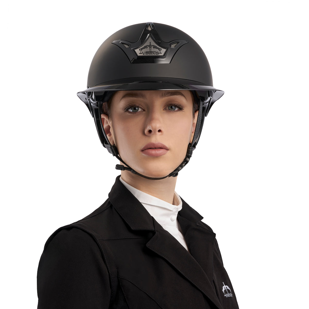 Veredus Casco da equitazione Vita Visiera Larga Nero opaco