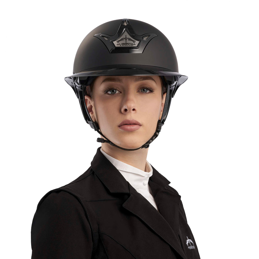 Veredus Casco da equitazione Vita Visiera Larga Nero opaco