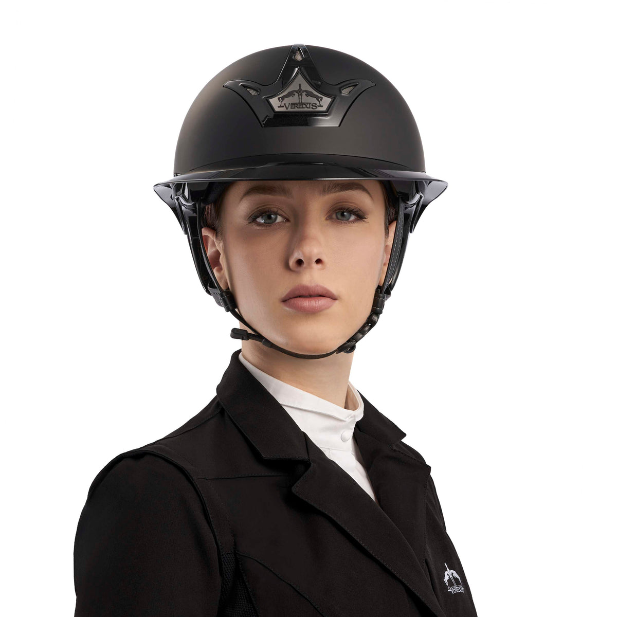 Veredus Casco da equitazione Vita Visiera Larga Nero opaco