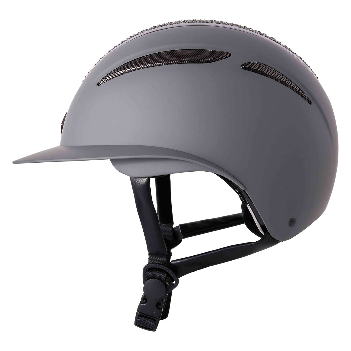 Imperial Riding Casco da equitazione IRHOlania Deluxe Big Visor Grigio