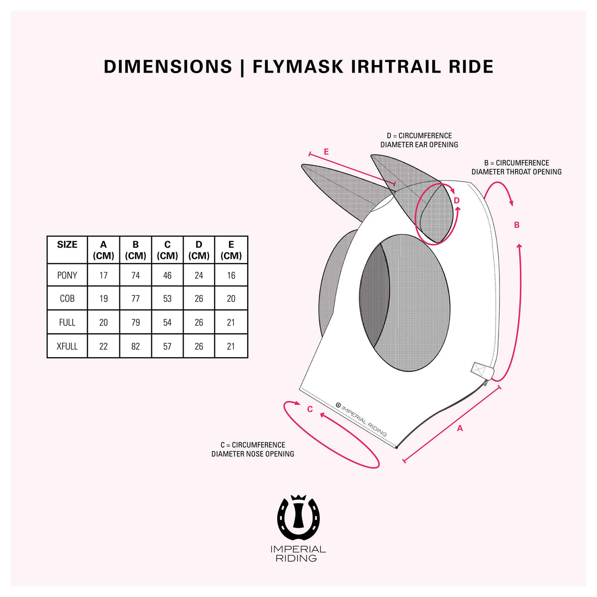 Imperial Riding Maschera per Mosche IRHTrail Ride Rosa