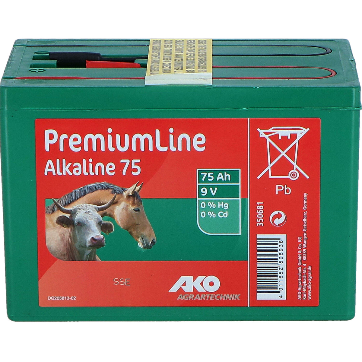 Ako Batteria per Recinzione Alkaline Klein 75Ah 9V