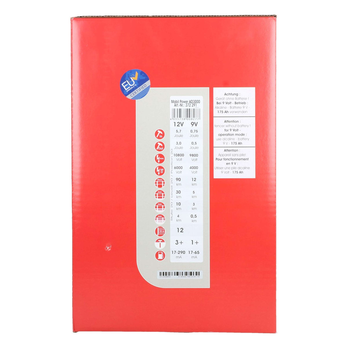 Ako Dispositivo per recinzioni elettriche Mobil Power AD3000 3,0 Joule