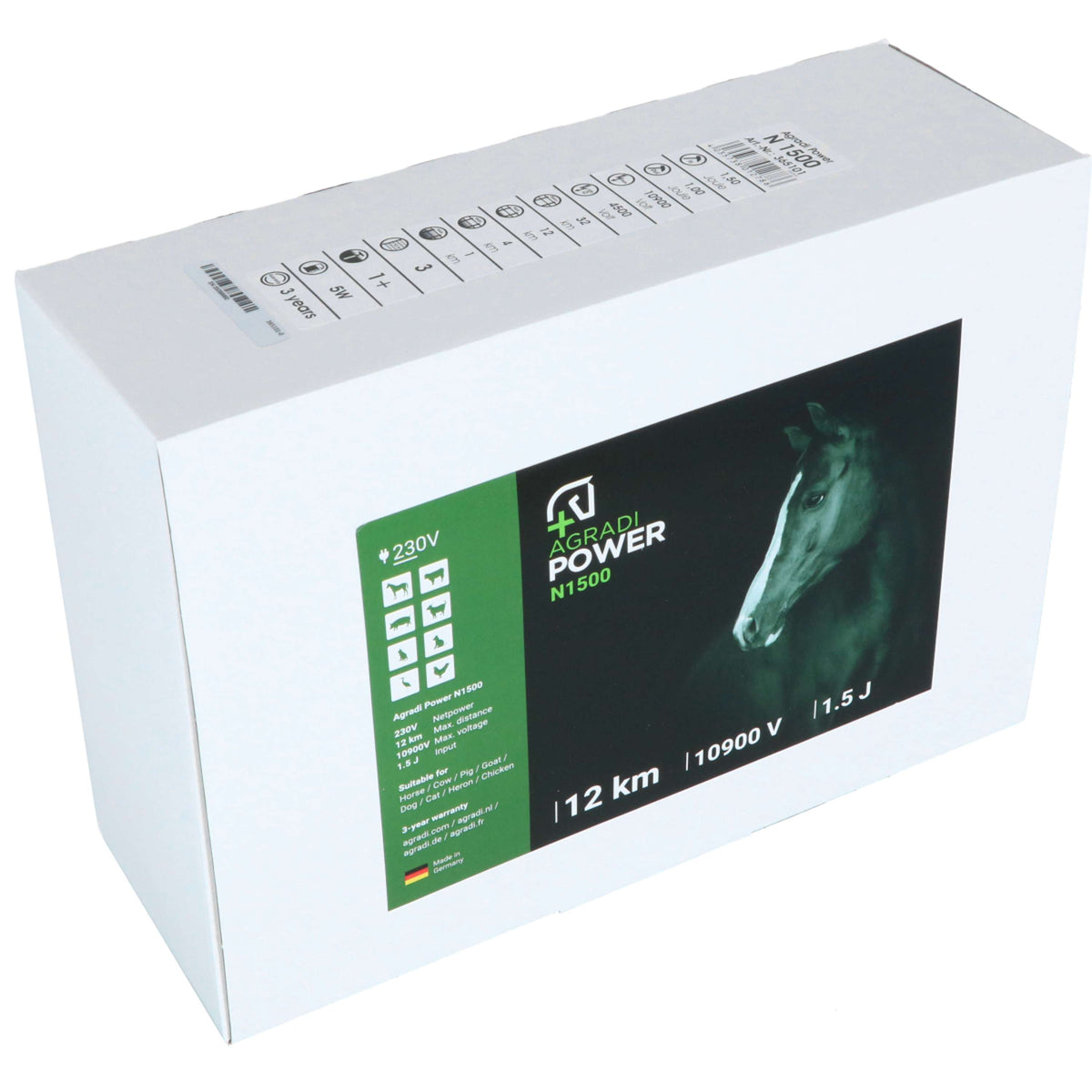 Agradi Power Dispositivo per recinzioni elettriche Agradi Power N1500 1,5 Joule Verde scuro