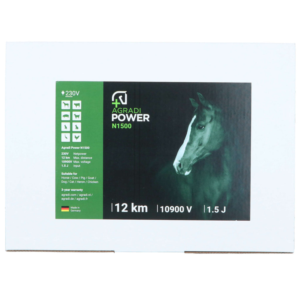 Agradi Power Dispositivo per recinzioni elettriche Agradi Power N1500 1,5 Joule Verde scuro