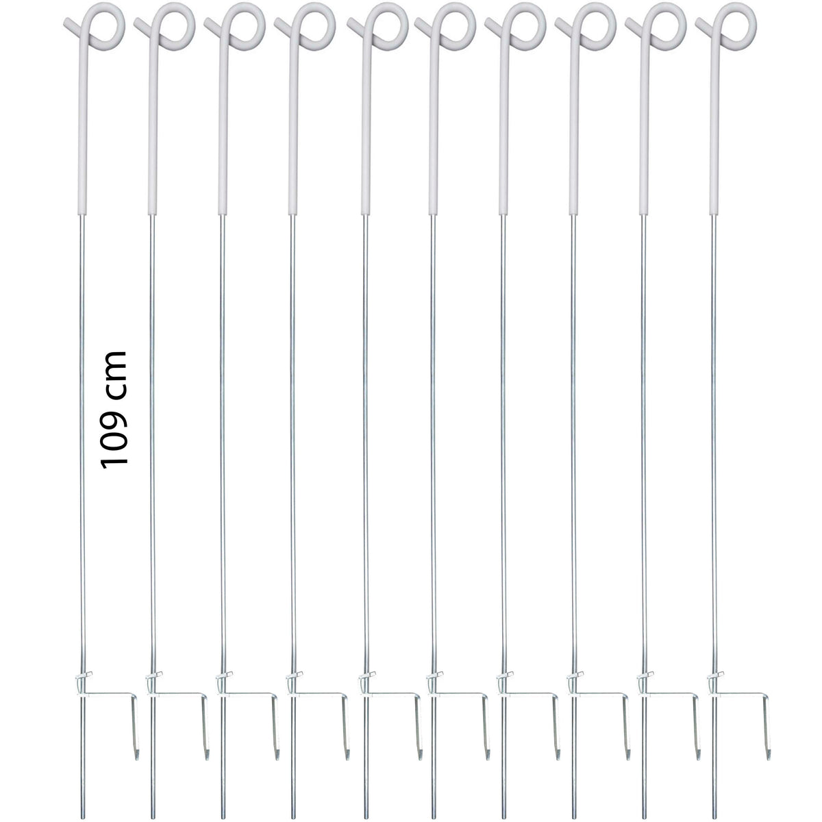 Ako Palo per Recinzione Metallo Bianco