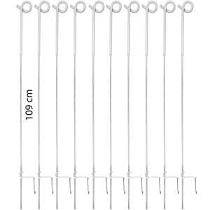 Ako Palo per Recinzione Metallo Bianco