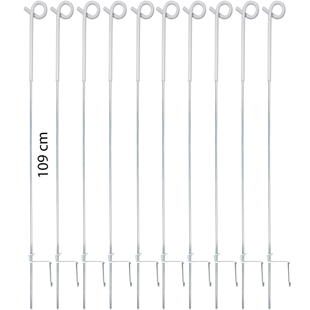 Ako Palo per Recinzione Metallo Bianco