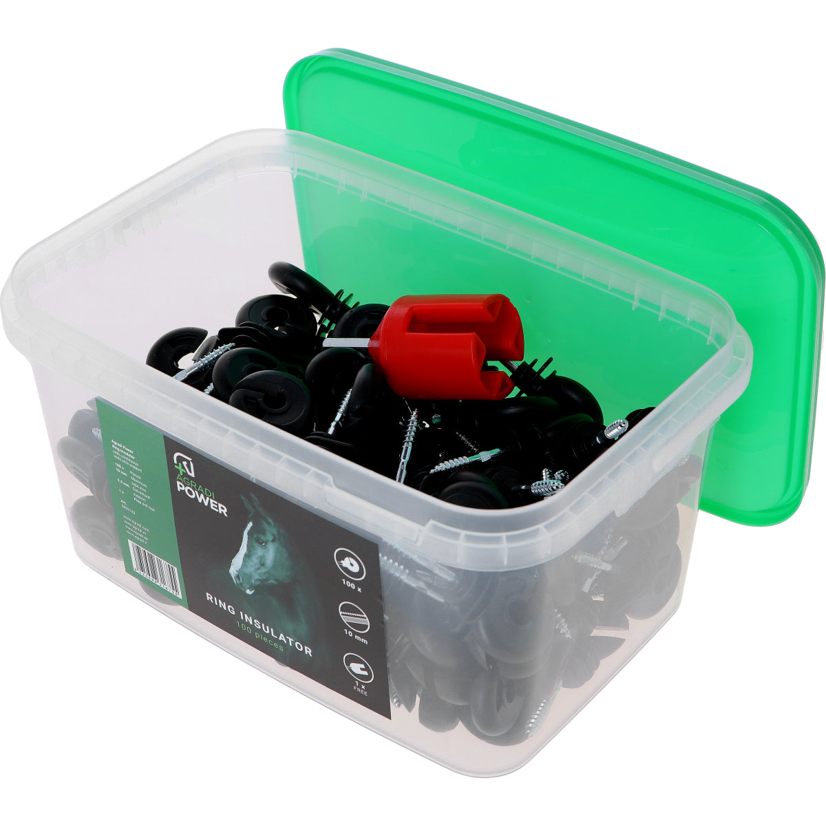 Agradi Power Ringisolatoren in un Secchio Accessorio Trapano 100pz Nero Agradi Power Ringisolatoren in un Secchio Accessorio Trapano 100pz Nero
