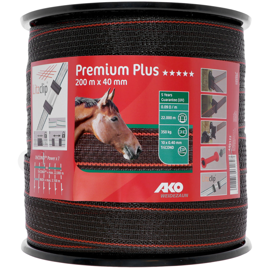 Ako Nastro per Recinzione Premium Plus Marrone/Arancio