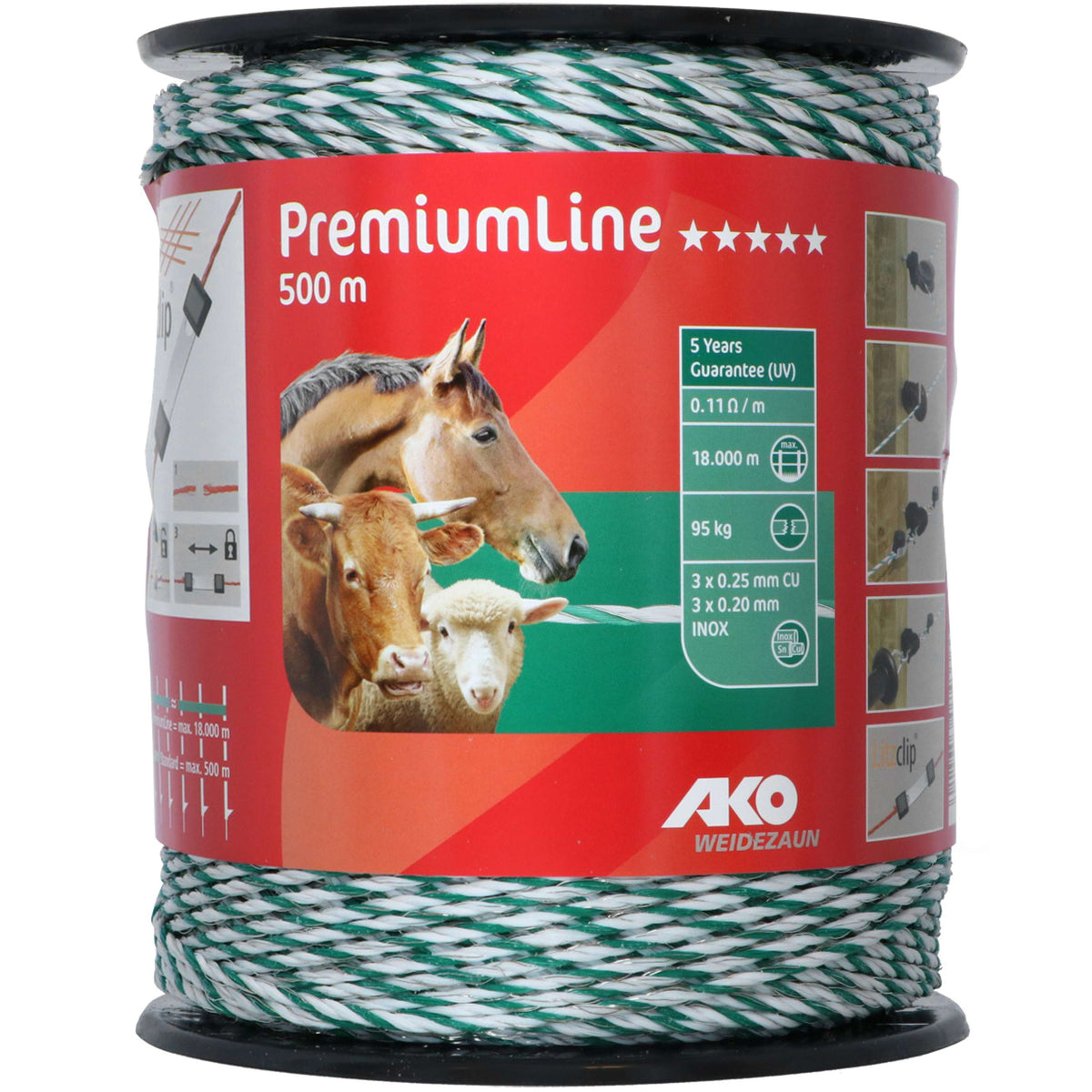 Ako Filo per Recinzioni Premiumline Bianco/Verde