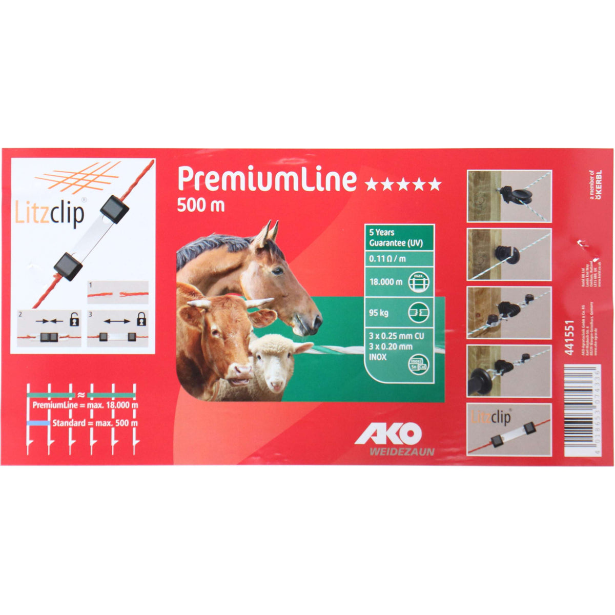 Ako Filo per Recinzioni Premiumline Bianco/Verde