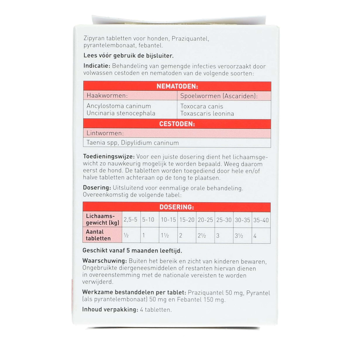 Beaphar Compresse Vermifughe All-in-One 2,5-40kg