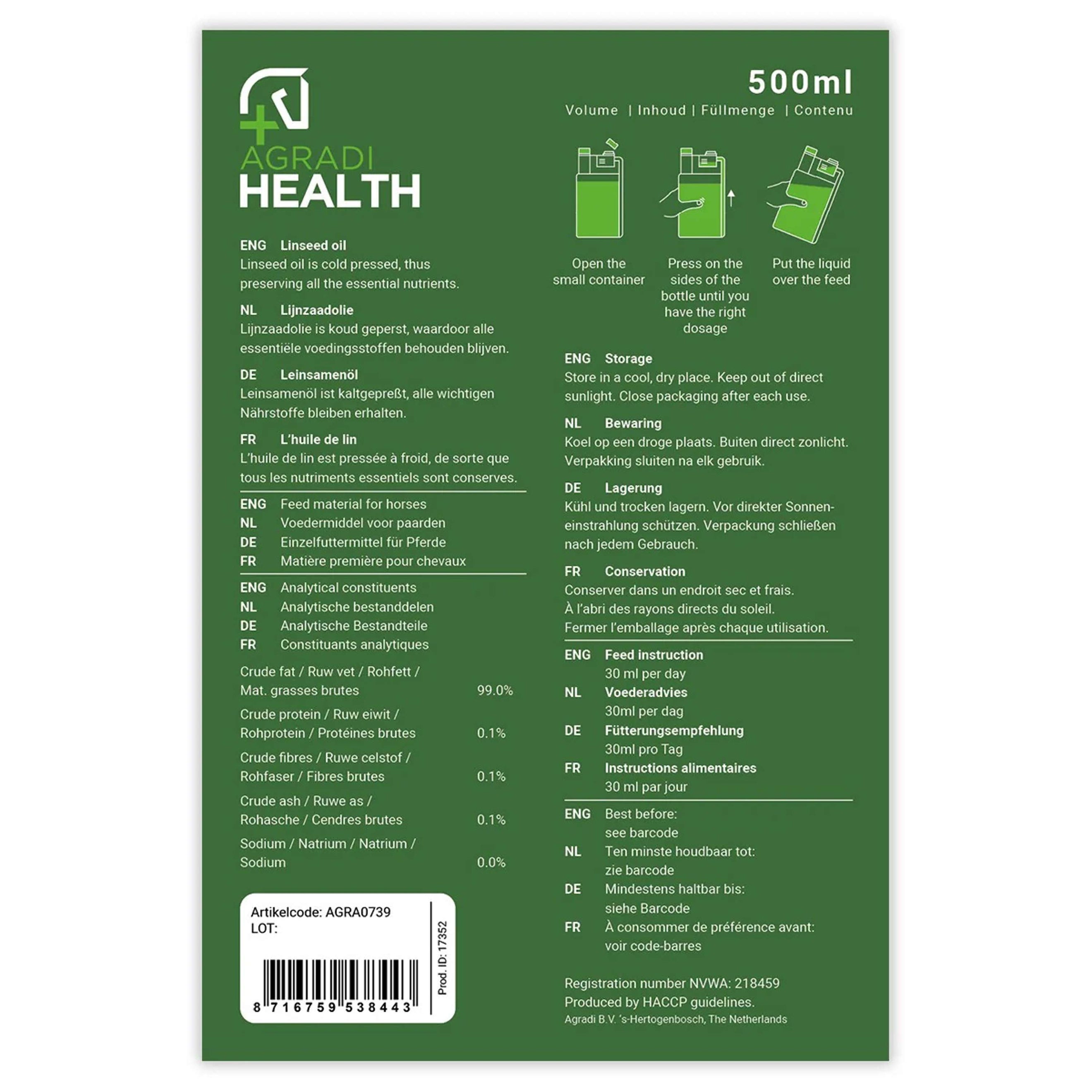 Agradi Health Olio di Semi di Lino Plus