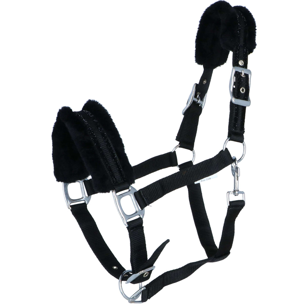 HKM Cavezza Glitter Polarfleece Rivestimento Nero