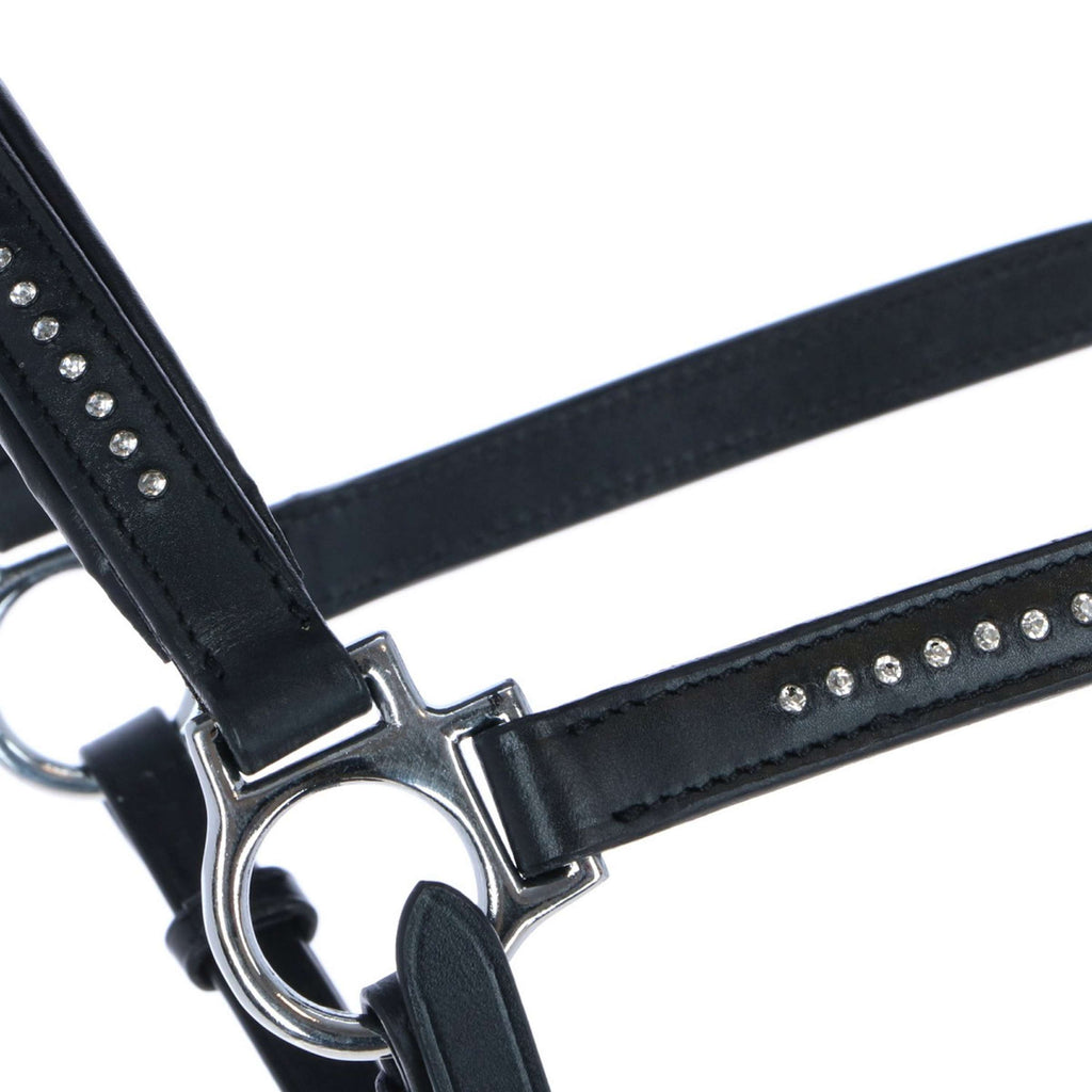 Harry's Horse Cavezza Finesse Crystal Pelle Nero