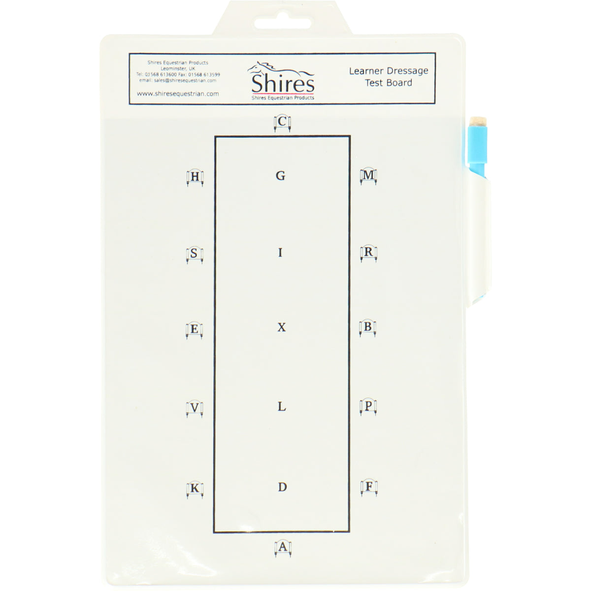 Shires Tabella di test di dressage Bianco