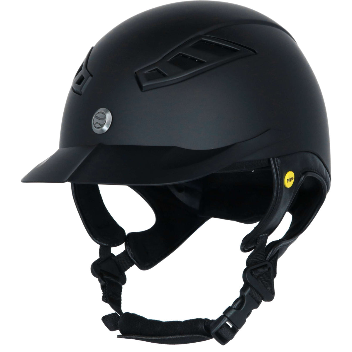 Back on Track Casco da equitazione EQ3 Lynx Smooth Top Mips Nero