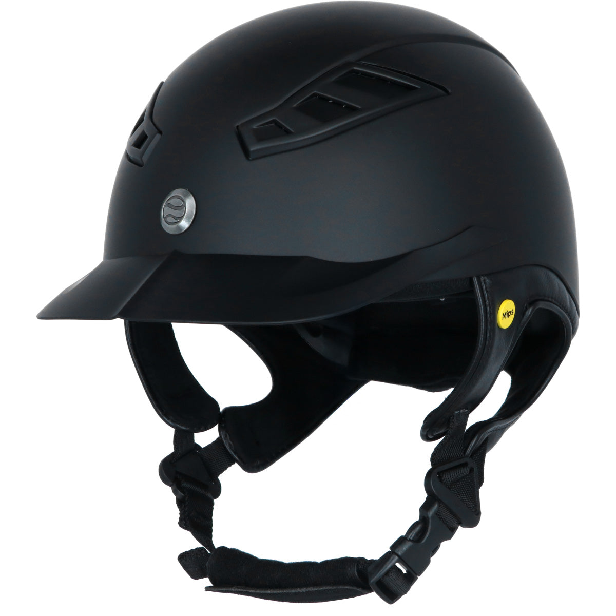 Back on Track Casco da equitazione EQ3 Lynx Smooth Top Mips Nero