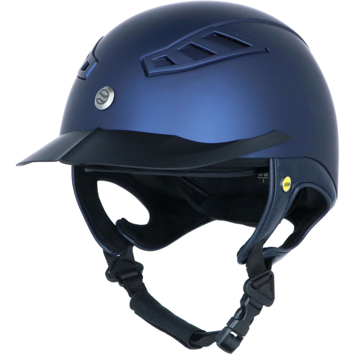 Back on Track Casco da equitazione EQ3 Lynx Smooth Top Mips Blu