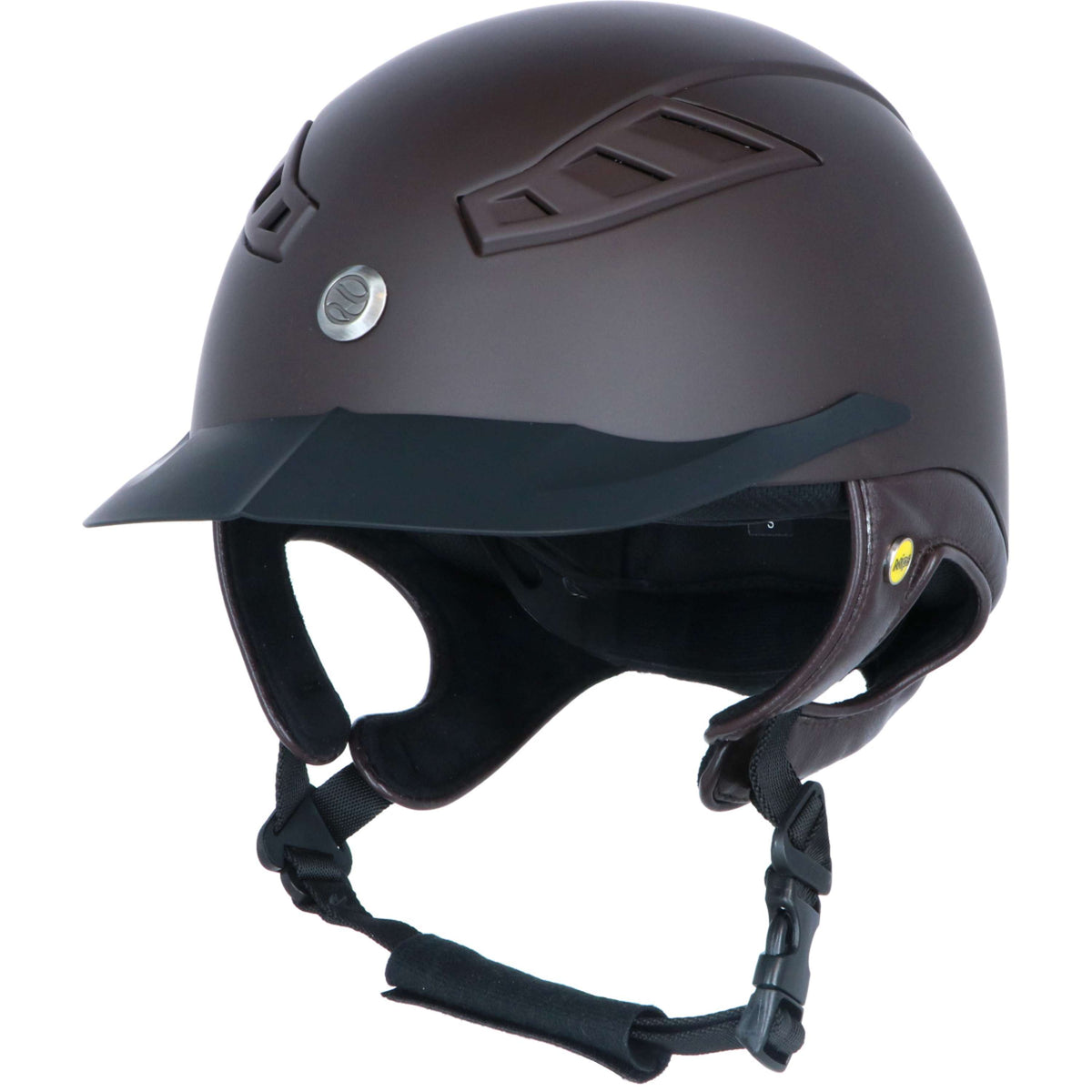 Back on Track Casco da equitazione EQ3 Lynx Smooth Top Mips Marrone