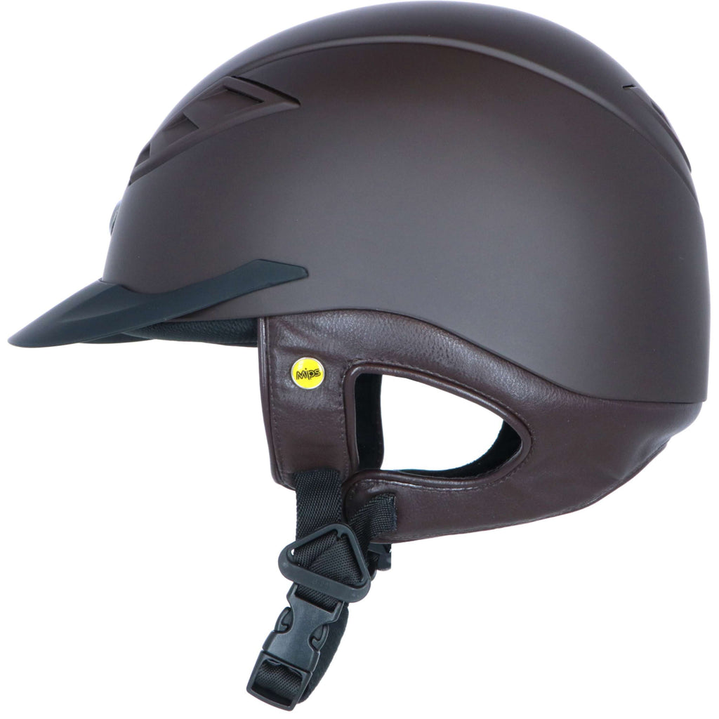 Back on Track Casco da equitazione EQ3 Lynx Smooth Top Mips Marrone