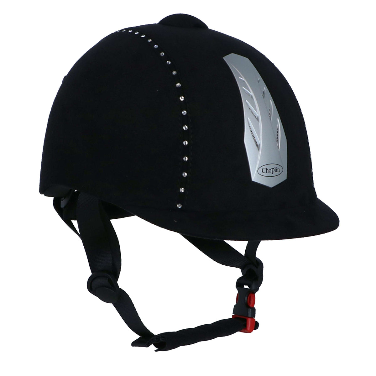 Choplin Casco da equitazione Aero Strass Nero