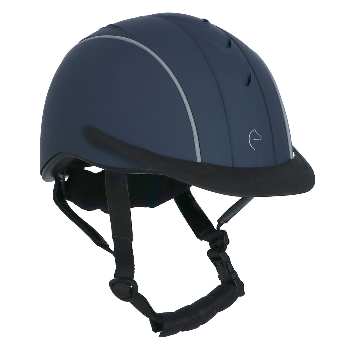 EQUITHÈME Casco da equitazione Compet blu navy
