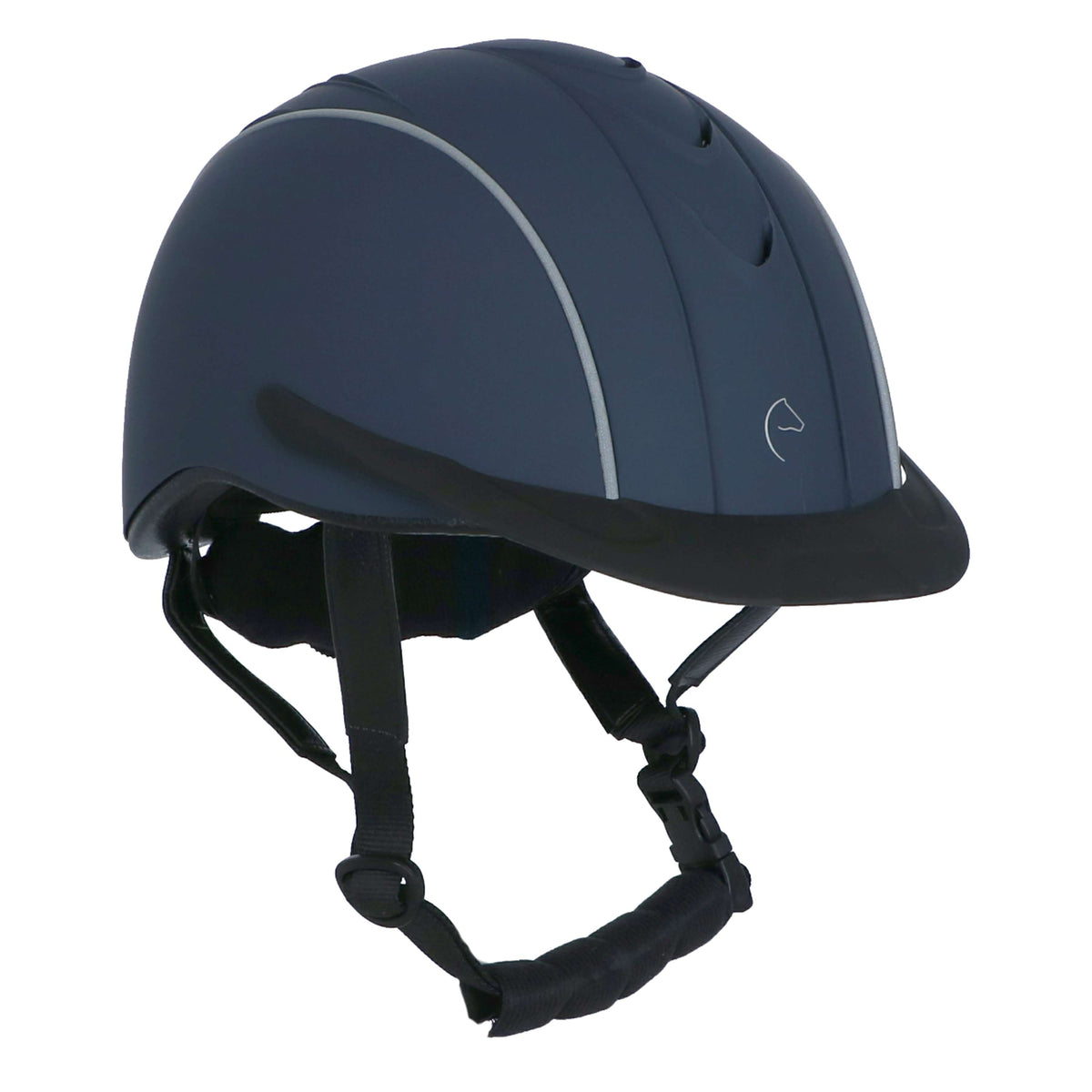 EQUITHÈME Casco da equitazione Compet blu navy