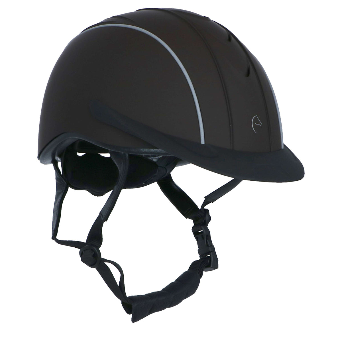 EQUITHÈME Casco da equitazione Compet Marrone