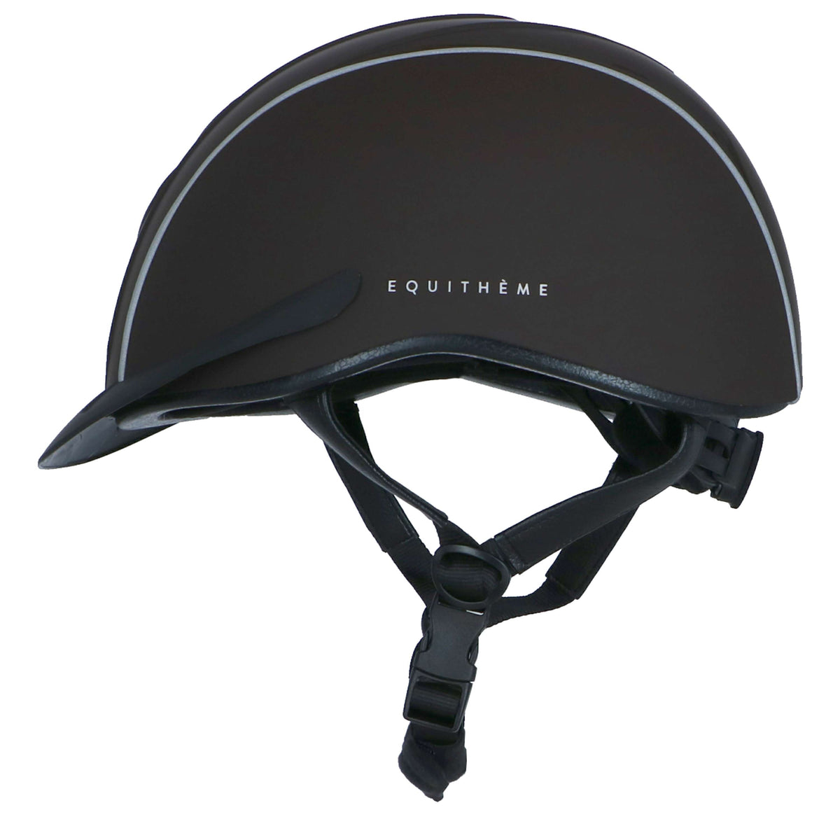 EQUITHÈME Casco da equitazione Compet Marrone