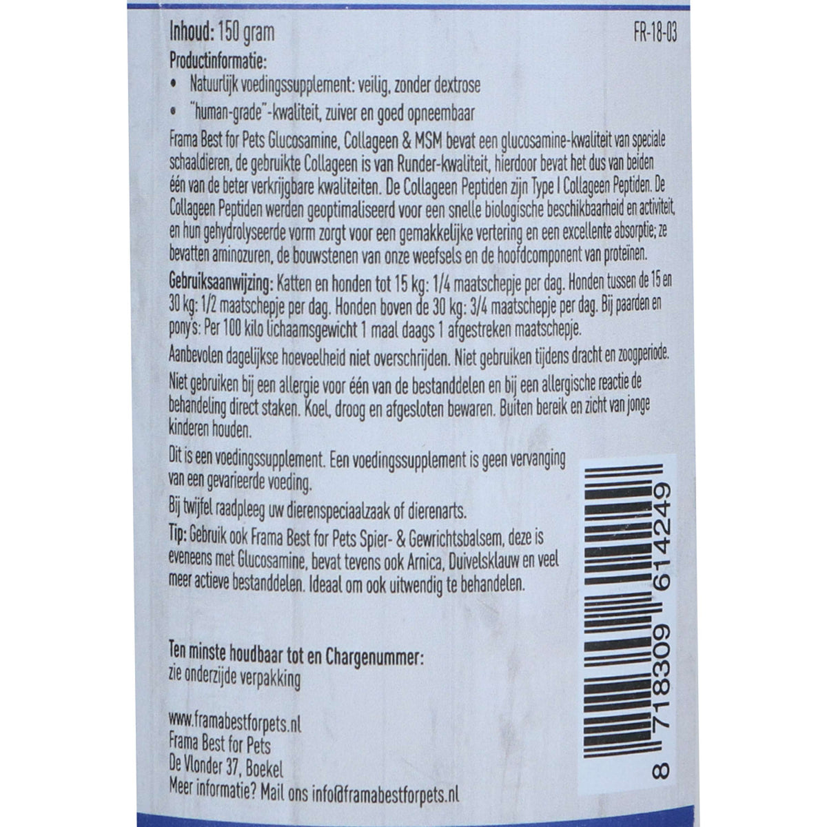 Frama Best For Pets Glucosamina e Collagene
