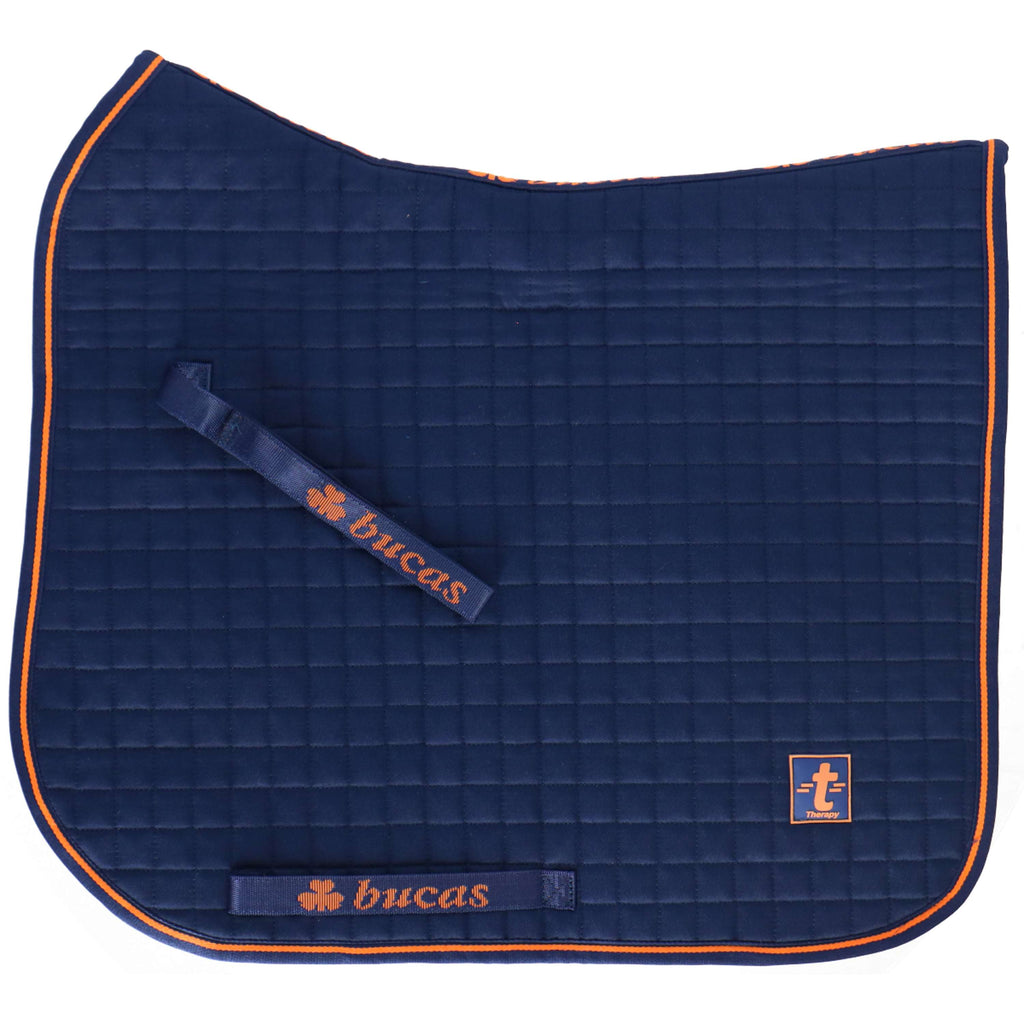 Bucas Saddle Pad Recuptex Tutto Uso Blu marino/arancione